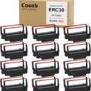 ERC30 Black and Red Ribbon Compatible with ERC30/34/38 Cartridges ERC38 B/R for TM-U220 M188B ERC 30 Printer Ribbons24 Pack