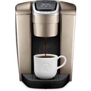 Keurig K-Elite Single Serve K-Cup Pod Coffee Maker, with Strength and Temperature Control, Iced Coffee Capability, 8 to 12oz Brew Size, Programmable, Brushed Gold