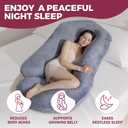 PILLANI Pregnancy Pillows for Sleeping 57-Inch Maternity Pillow for Pregnant Women with Removable Washable Cover Support for Back, Belly, Neck, Legs, and Hips V C U Shaped Full Body Pillow