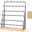 Earring Display for Vendors 6 Tier 42 Hooks Wood Earring Display Rack Holder for Earings Necklaces Rings Bracelets Keychains