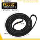 PartsBroz WP8547157 Dryer Belt 8547157 for Whirlpool WED7300XW0 WED8000BW0 WED8200YW0 WED8200YW2 WED8500BW0 WED8800YC0 WED7400XW0 WED7600XW0 WED7800XB0 WED7800XW0 WED8600YW0 WGD7600XW0 WGD7800XW0