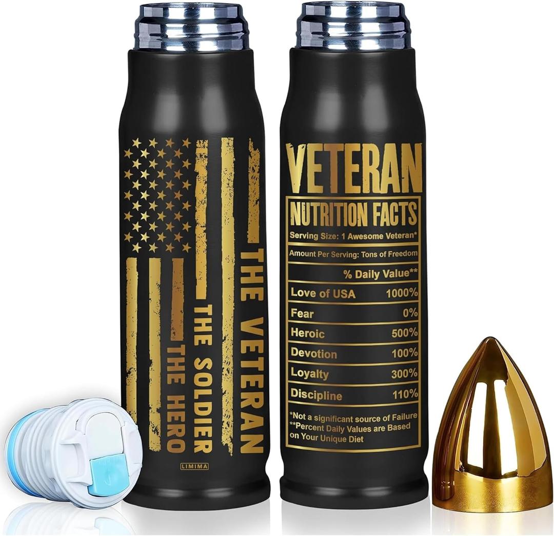 Veteran Gifts  Veteran Tumbler, Tumbler for Veterans, Army, Navy, Air Force, Marine Corps  Christmas, Xmas Birthday, Veterans Day Gift for Men, Him