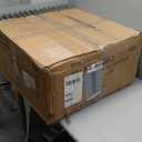 Homepop Home Decor | Button Tufted Faux Leather Round Storage Ottoman | Ottoman with Storage for Living Room & Bedroom (Brown)