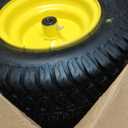 GICOOL 16x6.50-8 Tubeless Tire and Wheel, 16x6.5-8 Lawn Mower Tires, 3"-4.5" Offset Hub, 3/4" or 5/8" Bearing, Universal Fit Riding Mower and Garden Tractor Front Wheel, 4 Ply, S-Turf Pattern, 2 Pack