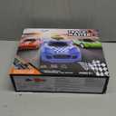 Slot Car Race Track Sets with 4 High-Speed Racing Car, Battery or Electric Race Car Track for Boys and Kids, Dual Racing Game Lap Counter Circular Overpass Track, Gifts Toys for Boys Kids Age 6 7 8-12