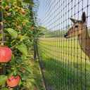 8x100ft Deer Fence Netting with 100 Zip Ties, Animal Fence Barrier Plastic Heavy Duty Garden Protection Fencing Mesh Fence Barrier for Poultry, Yard, Snow and Construction (Black, 8x100ft)