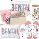 Skylety 5 Pcs Christmas Dental Assistant Gifts Women Dentist Gift 16oz Cup Socks Cosmetic Bag Badge Holder Dental Hygienist Appreciation Gift Box for Dentals Assistant Accessories Birthday Graduation