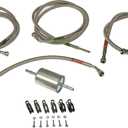 Dorman 819-820 Front Flexible Stainless Steel Braided Fuel Line Compatible with Select Cadillac/Chevrolet/GMC Models (OE FIX)