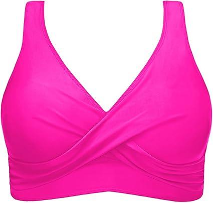 Women Bikini Top Only - Push Up Large Bust Swimsuit Top 2025 Twist Front Bathing Suit 18Plus