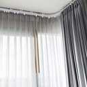 Curved Ceiling Curtain Track Bendable Mount for Curtain Rail Bunk Bed Bay Window Room Divider Flexible Straight (White,5 m/ 16.4 ft)