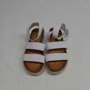 DREAM PAIRS Women’s Open Toe Ankle Strap Espadrille Flatform Platform Wedge Sandals 6.5, White