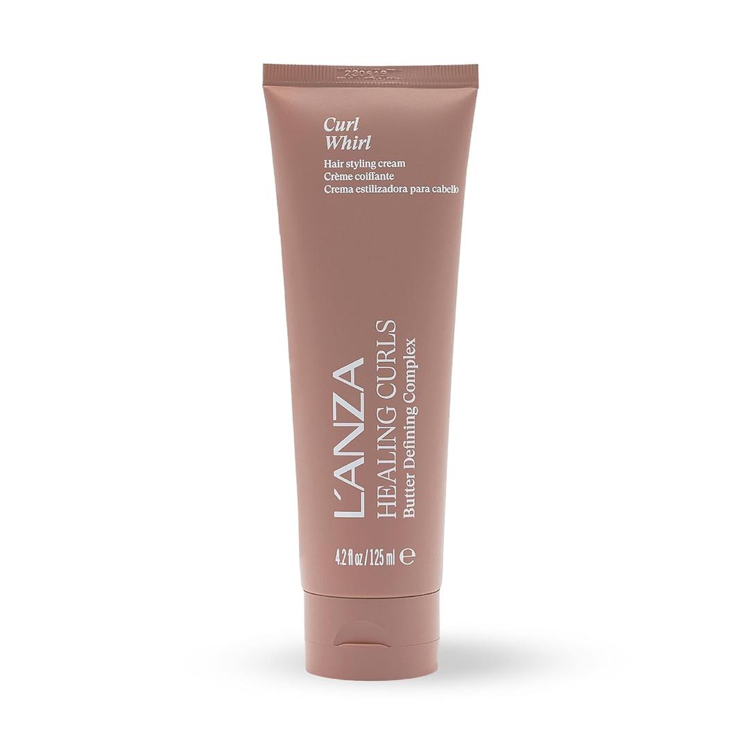 L'ANZA Healing Curls Curl Whirl Defining Creme Curl-Defining Cream, Leave-In Styling Conditioner, Hydrates, Anti-Frizz, Soft Hold, Color Safe Anti-Humidity Strengthening Care, Sulfate Free (4.2 Floz)