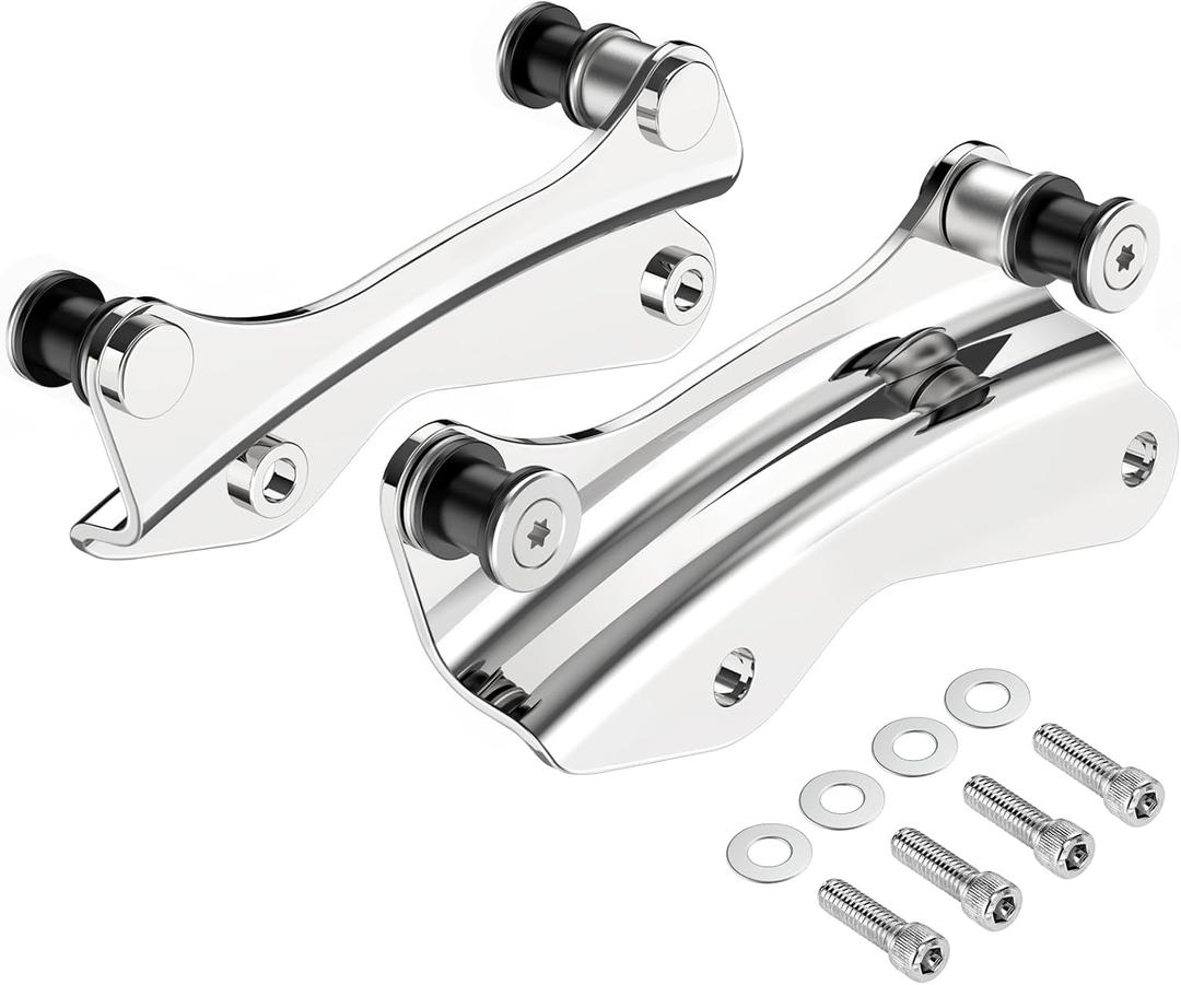 Benlari Chrome 4 Point Docking Hardware Kit 2014-2024 Compatible for Harley Davidson Street Glide Road Glide Electra Glide Road King Touring 2015 2016 2017 2018 2019 2021