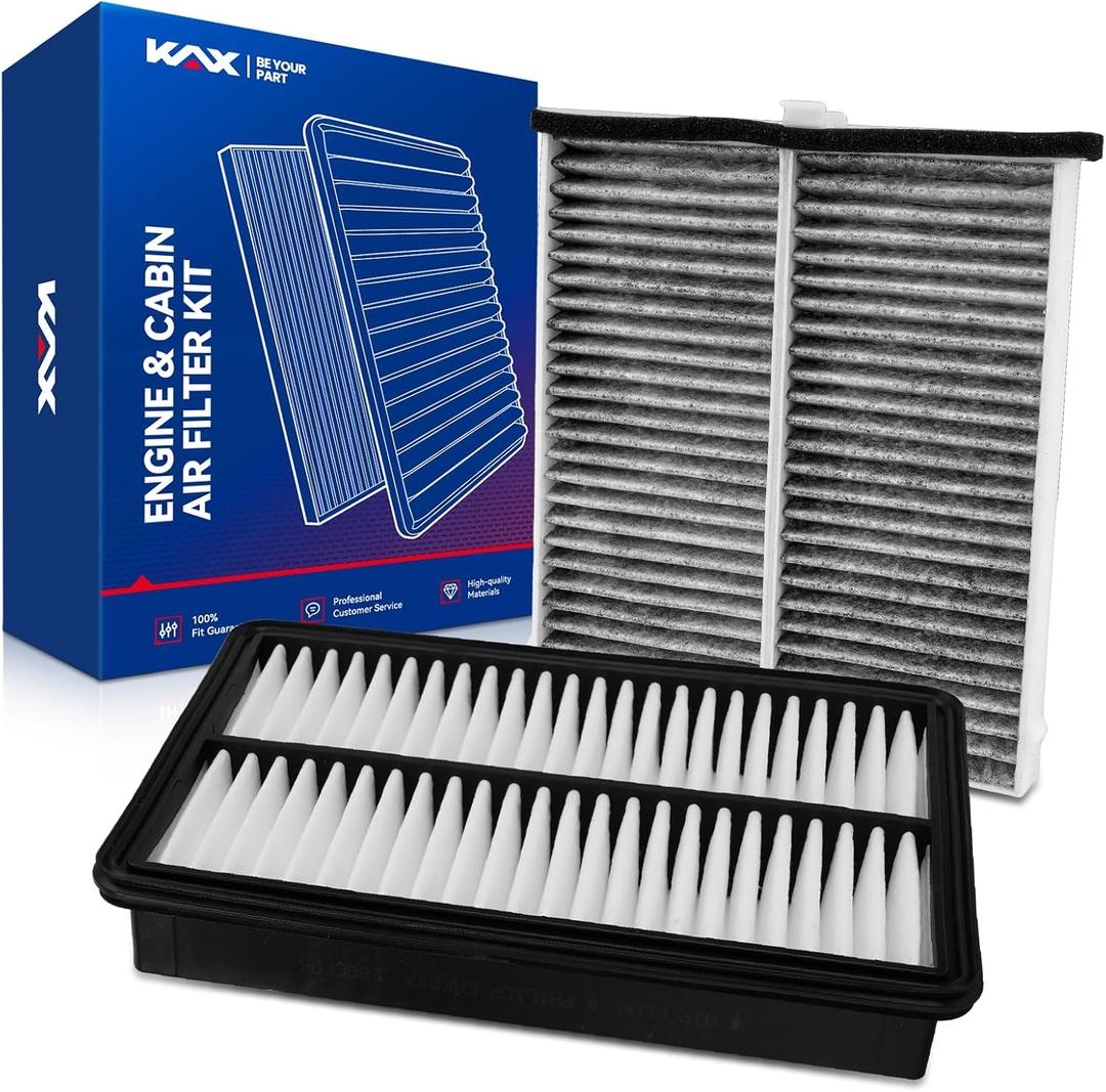 KAX Engine & Cabin Air Filter Kit, Replacement for Mazda CX-5 2013-2025 2.5L, Mazda 3 2014-2018, 6 2014-2021 2.5L, Replace# CA11259 CF11811