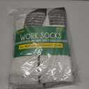 HOT FEET Work Socks for Men, Long All Weather Boot Crew Cotton Socks, Cushioned, Moisture Wicking, Stocking Stuffers (Gray)