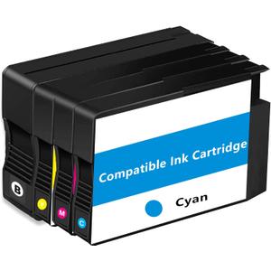 936e Ink Cartridges Combo Pack Replacement for HP 936 XL 936XL for OfficeJet 9122e; Pro 9120e 9120 9125e 9125 9128e 9135e 9135 9110b 9120b 9130b 9130; Pro Wide Format 9730e 9730 Printers- KCMY 4-Pack