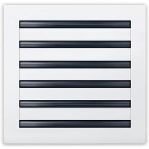 12x12 Modern AC Vent Cover - Decorative White All Aluminum Air Vent - Standard Linear Slot Diffuser Register Grille for Ceiling, Walls & Floors - Adjustable Airflow