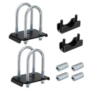 MISFORSPIRT Trailer U Bolt Kit for 2-3/8" Axle – Compatible with Dexter K7138400, 3500LB Heavy Duty U-Bolts, Spring Seats & Tie Plates – Corrosion-Resistant Complete Axle Repair Kit