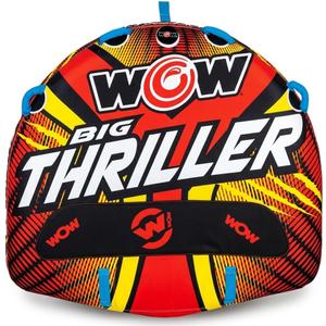 Wow Sports Thriller Towable Deck Tube for Boating Adults, Tubing Boat Inflatable for Water Sports, 2 person