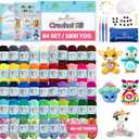YammiAmi 1,800 Yards Beginner Crochet Kit for Adults  84 Pc Amigurumi Crochet Kit for Starters with 50 Skeins Yarn, Accessories Set, Ergonomic Hooks, Instruction Book to Learn Crocheting