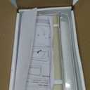 WELLAND Arlington Floating Shelves Set of 2 | Folding Display Wall Shelves | Walnut Grain Wooden Board & Metal Frame | 12" W x 5" D x 7" H | White (Upgraded)