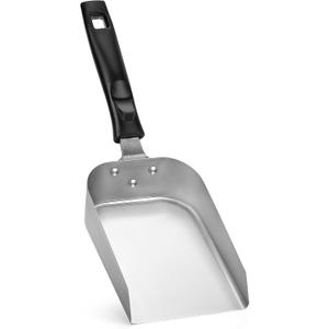 onlyfire Griddle Spatula & Scoop - Heavy Duty Stainless Steel Burger Turner for Flat Top Grill, Hibachi, and Teppanyaki - 5 Inch