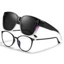 SIPHEW Polarized Fit Over Sunglasses For Women, Trendy Oversized Sun Glasses with UV400 Protection for Outdoor/ Driving