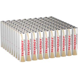 Tenergy 1.5V AAA Batteries, High Performance Alkaline AAA Non-Rechargeable Battery for Clocks, Remotes, Toys & Electronic Devices, 100 Pack