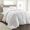 Chezmoi Collection White Oversized King Comforter Duvet Insert - All Season, Heavyweight Quilted for Winter Warm Fluffy Bed With Corner Tabs (Oversized King (116" x 98"))