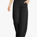 Wide Leg Pants for Women Loose Yoga Pants with Pockets Petite/Regular/Tall Stretch Casual Lounge Pants M