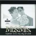 Malden International Designs Wedding Mr. and Mrs. Expression Picture Frame, 4x6, Black