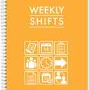 BookFactory Work Schedule Book/Weekly Employee Hourly Shift Schedule Planner/Hour/Hours/Vacation Log Book/Notebook - 120 Pages, 8.5'' x 11'', Wire-O (Made in USA)