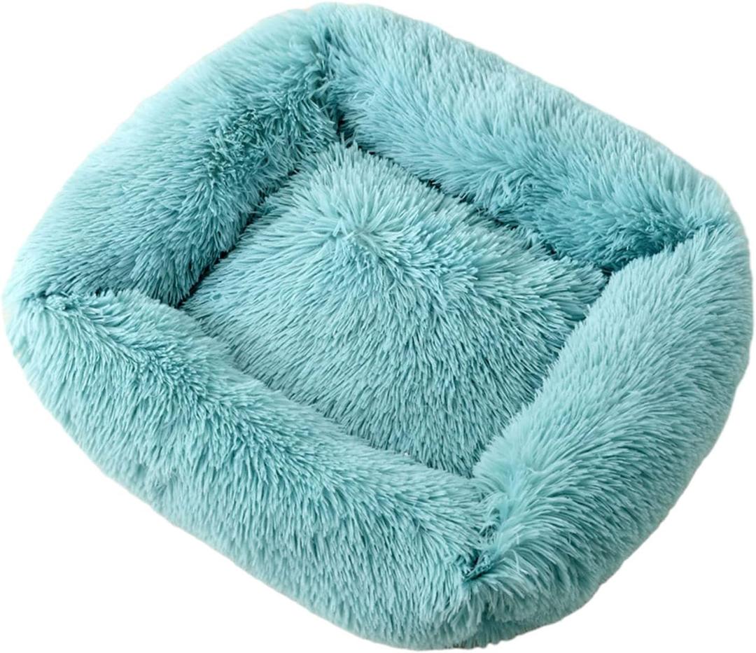 Dog Bed Furry Nest for Small Puppy Kitten Non-Slip Dog Basket Pet Bed with Thicken Cover Multicolored Couch Bed