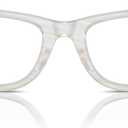 Ray-Ban Rx5121f Wayfarer Photochromic Low Bridge Fit Square Prescription Eyewear Frames (Photochromic Frame Striped Light Blue/Demo Lens)