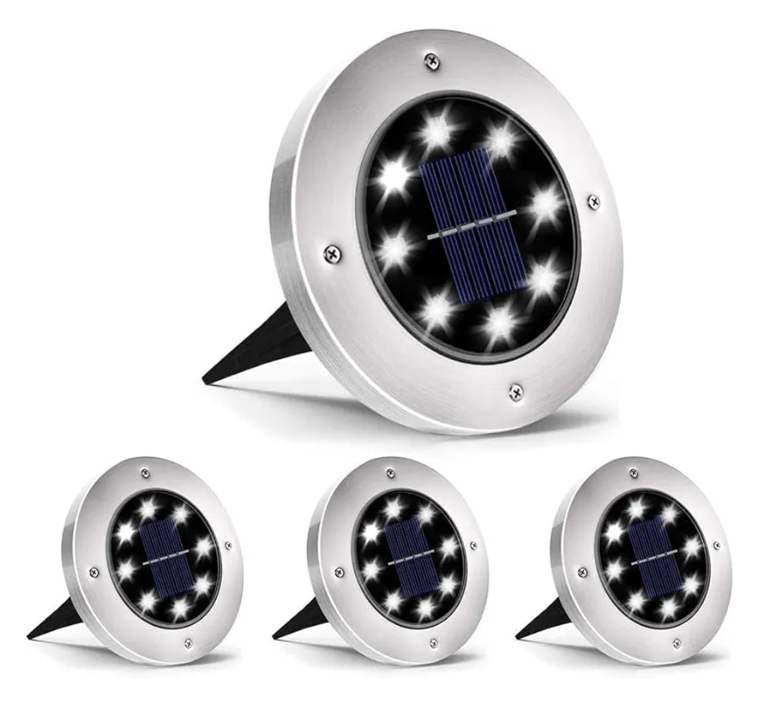 INCX Solar Lights for Outside, 4 Pack Solar Light Outdoor Waterproof, Garden Lights Landscape Lighting for Lawn Yard Deck Driveway Walkway White