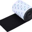 VOCOMO Felt Furniture Pads, Heavy Duty Felts Strip Roll with Adhesive Backing Felt Pads Furniture Feet Cuttable Felts Tape for Protecting Hardwood Floors(5 x 120 x 0.12 Inch, Black)