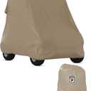 AllGuard Weatherproof Golf Cart Cover, Heavy Duty Polyester, Protects from Rain, Sun, UV & More - Tan (Fits Length: Up to 86")