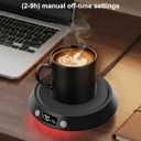 Kepwam Coffee Mug Warmer - 50W Electric Coffee Warmer for Desk 3 Temp Settings & 2-9 Timer Smart Cup Warmer for Desk Candle Warmer Plate with LED Lights Beverage Tea Milk Warmer for Home & Office