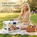 Foldable Hard Cat Carrier, Transparent Pet Crate for Cats & Small Dogs, Collapsible Travel Kennel with Ventilation & Urine Pad Mesh Grid, Portable Travel cage, Essential for pet Travel, Green