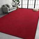 Large Area Rugs for Living Room Bedroom, 6x9 Feet Burgundy Red Rug, Minimalist Modern Shag Rug, Soft Thick Memory Foam Indoor Carpet, Non-Slip Washable Rug for Boys Girls Dorm Nursery Room Home Decor