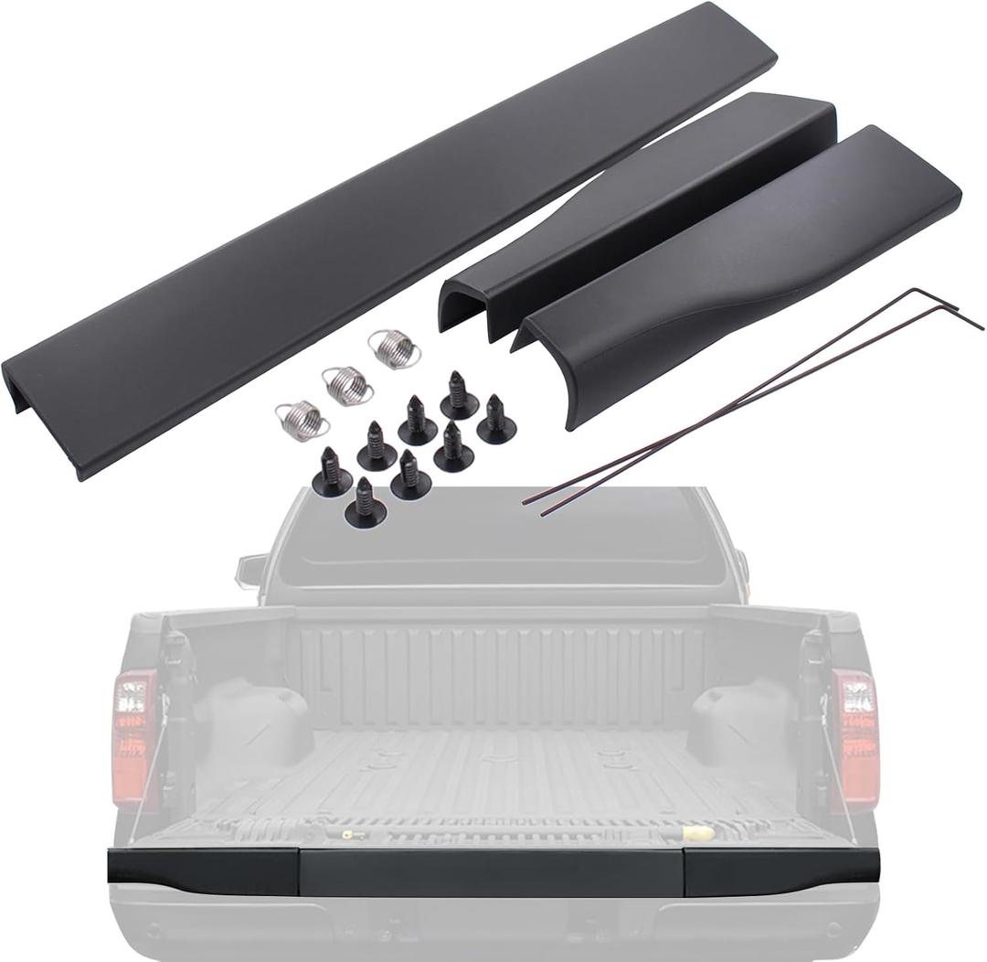 MOTOKU Set of 3 Flexible Step Tailgate Molding Trim Cap for Ford F-250 F-350 F-450 F-450 Super Duty 2008-2018