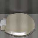 Angol Shiold Slow Close Wood Toilet Seat（Bone, Round 16.5''）