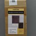 UNISHADES Cordless Bamboo Roman Shades, 28.5×64 in, Highfield Teak | Wide Bamboo Strip Weaving Technique, High Light-Blocking Capacity, High Level of Privacy Protection