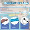 Pool Volleyball Net Replacement Adjustable Length 15-25 ft Portable Volleyball Net for Outdoor Backyard Swimming Pool Beach, Length: about 15-25 ft
