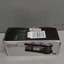 JEPELUS 3 Pcs Condiment Jar Spice Container with Lids and Spoons, Clear Square Salt and Sugar Container Sets, Seasoning Box Caddy Canisters for Kitchen Toppings Masala Box (Black)