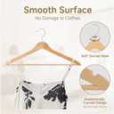 StorageWorks Clothes Hangers, Wooden Hangers 20 Pack for Closet, Wood Hangers for Coats, Shirts, Jackets, Pants, Suits, Natural Wood Color