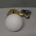 JAGORI Glass Pendant Light,Mid Century Modern Light Fixture,Hanging Lights for Kitchen Island,Bathroom, Bedroom,Hallway Foyer (Bright Gold, 6 in)