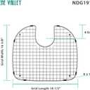 Serene Valley Sink Grid 18-1/2" x 16-5/8", Rear Drain with Bottom Corner Radius 2-1/2" and Top Corner Radius 6-1/2"Bottom Grid NDG1917R