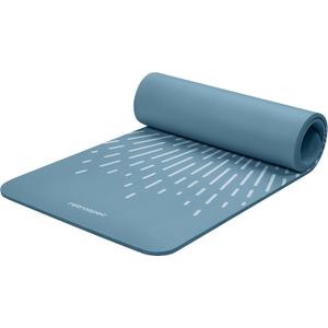 Retrospec Solana Yoga Mat Thick 1/2in Non-Slip Workout Mat with Nylon Strap - 72x24in Exercise Mat for Pilates, Stretching & Fitness - BPA Free, Easy Clean (Blue Mist)