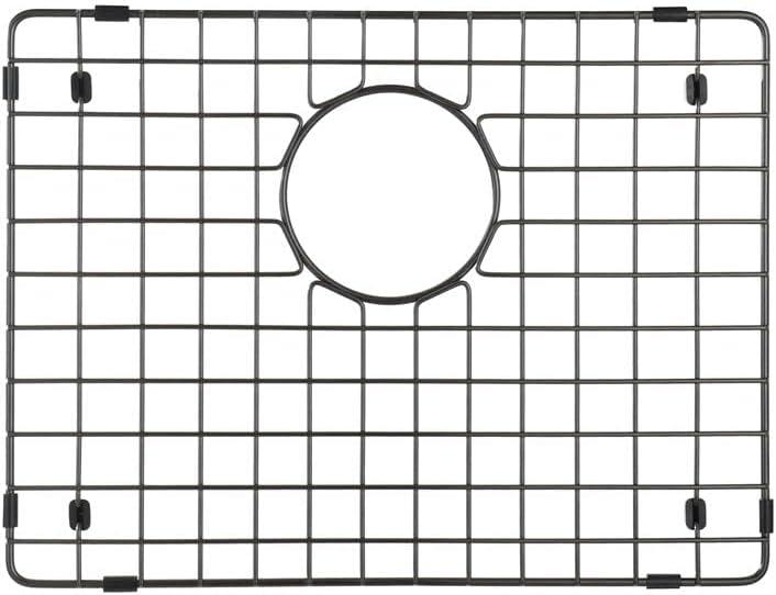 Starstar Sinks Protector Matte Black 304 Stainless Steel Kitchen Sink Bottom Grid, Rack (18x 15)